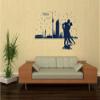 Wandtattooladen Wall Tattoo – Vienna Skyline by Night, Size: 110 x 70 cm, Black view 2