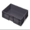 Euro Transport and Stackable Storage Bin, Gray, 600 x 400 x 75 mm, Closed Walls and Base, PPN view 1