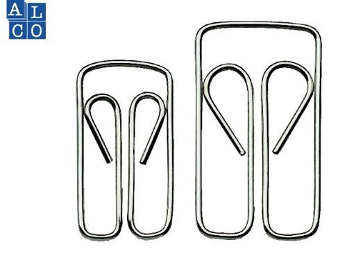 Alco Owl Paper Clips, Nickel-Plated, 100 Count (1 Pack, Size 3/22 mm)