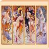 1art1 Alphonse Mucha The Four Seasons, 1896 Canvas Print on Stretcher Frame, 120 x 80 cm view 1