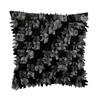 The HomeCentric Midnight Punch Handmade 22 x 22 in Throw Pillow Cover, Black and Gray Origami Pattern view 1