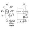 BKS B 8900 0109 Industrial Half-Cylinder PZ88, 50 mm, Keyed Differently, Nickel-Plated Brass, 1 pc. view 1