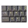 HQRP English Opaque Laminated Keyboard Stickers for PCs and Notebooks, Yellow on Black view 2