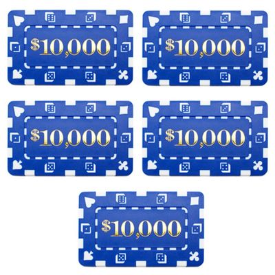 Brybelly Poker Plaques 7.6 x 4.4 cm, Blue, 5 Pieces