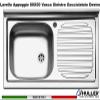 80 cm Stainless Steel Sink with 1 Bowl and Left Drainboard view 2