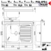 80 cm Stainless Steel Sink with 1 Bowl and Left Drainboard view 3