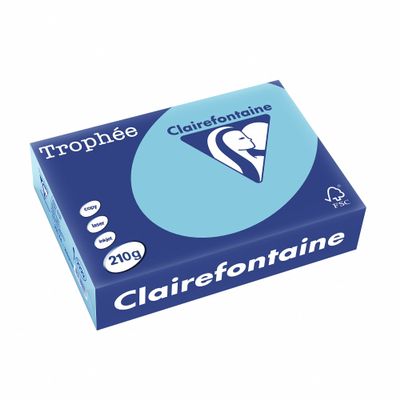 Clairefontaine 2222C Trophee Printer/Copier Paper, A4, 210 gsm, 250 Sheets, Billiard Green, 1 Ream