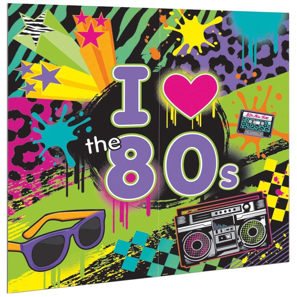 Amscan Totally 80s Scene Setter Wall Decoration Kit, 1.65 x 82.5 cm