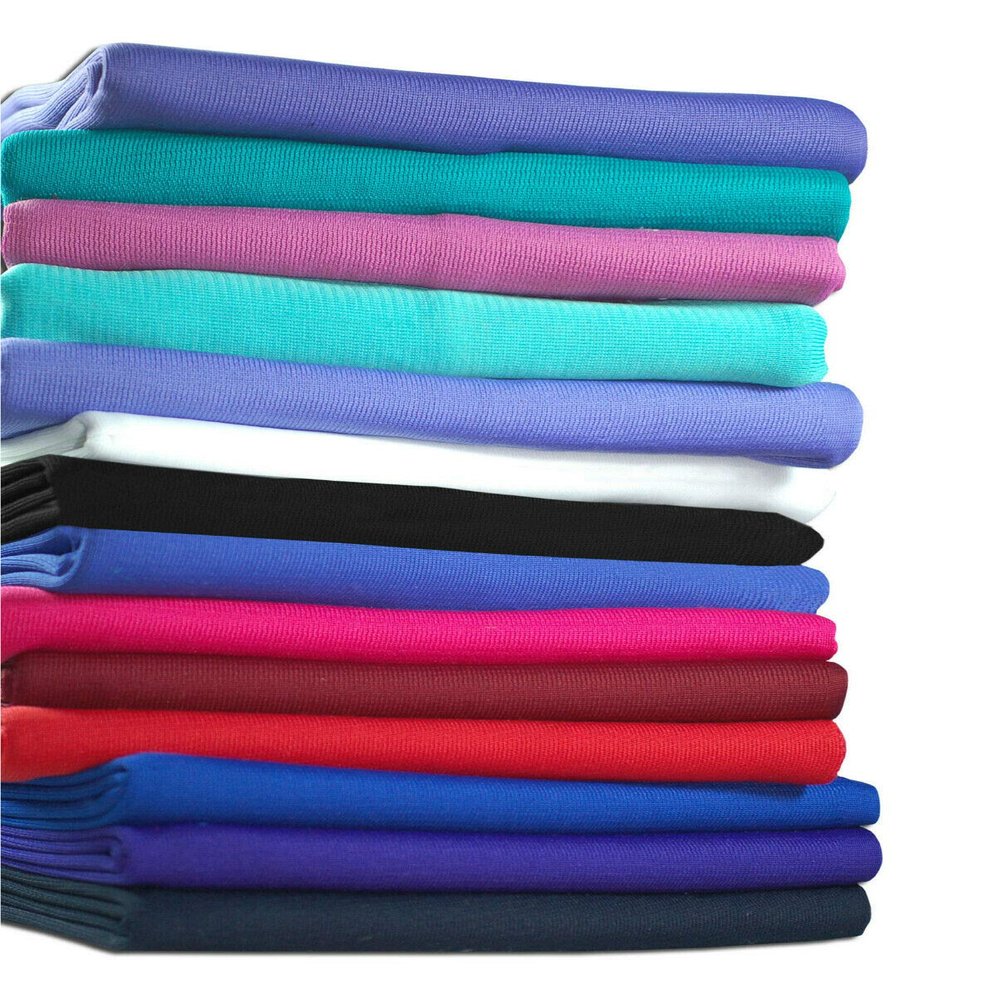 Polyester Jersey Rib Stretch Fabric with Matching Rib Welts, Wine, 1 Meter (Fabric Only)
