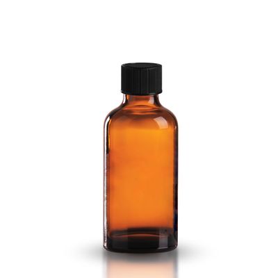 5 x 100 ml Amber Glass Bottles with Black DIN 18 Screw Caps