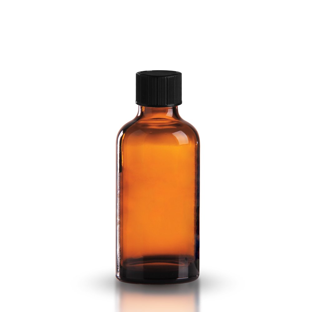 5 x 100 ml Amber Glass Bottles with Black DIN 18 Screw Caps