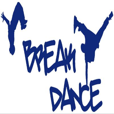Breakdance Wall Decal, 60 x 26 cm, Royal Blue