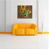 Pixxprint Beautiful Vase with Magnificent Sunflower, 60 x 40 cm, Stretched Canvas Print, Wall Art, Fine Art Print, Not a Poster view 2