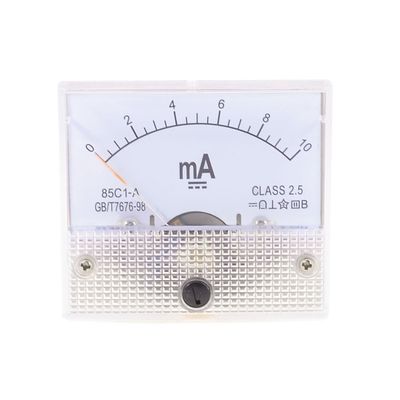 Sourcing Map 85C1 Analog DC Ammeter, 0–10 mA, 64 × 55 × 56 mm