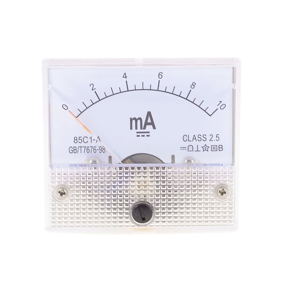 Sourcing Map 85C1 Analog DC Ammeter, 0–10 mA, 64 × 55 × 56 mm