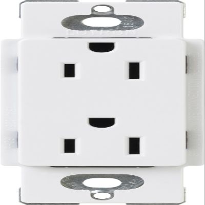 Lutron CARS-15-TR-WH Claro 15-Amp Tamper-Resistant Receptacle, White