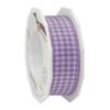 PRSENT Vichy Gift Ribbon, Lavender/White, 20 m, 15 mm Wide view 1
