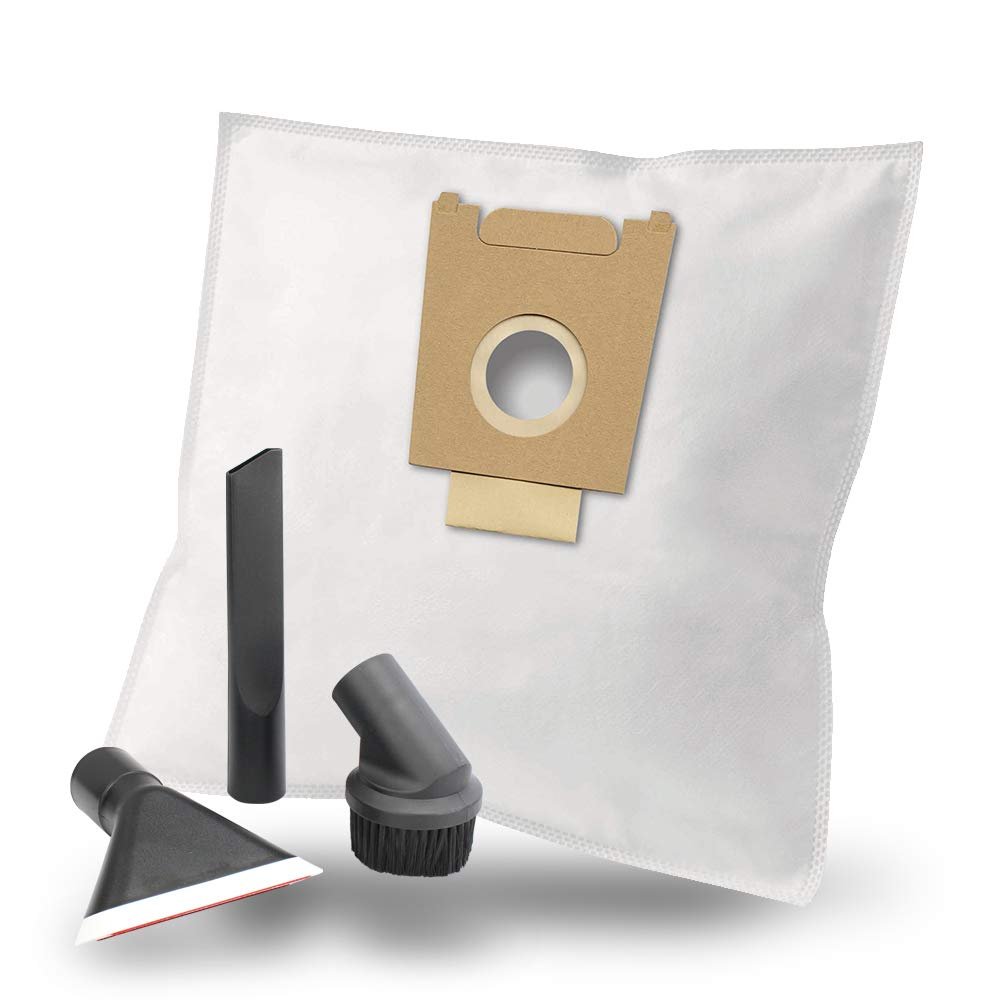 MisterVac | 10 Vacuum Cleaner Bags + Nozzle Set Compatible with Siemens VS06GP1264/03 green Power