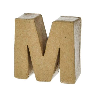 EFCO PappArt Letter M, Approx. 5 cm H x 5 cm W x 2 cm D