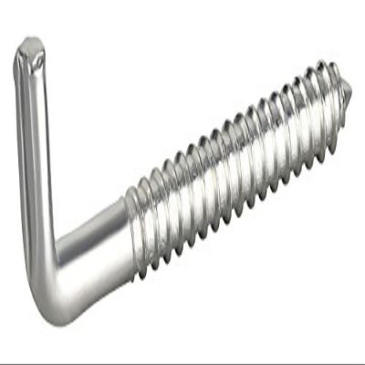haggiy Slotted Screw Hooks, 5.8 x 65 mm, Zinc-Plated, Straight, 25-Pack
