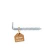 haggiy Slotted Screw Hooks, 5.8 x 65 mm, Zinc-Plated, Straight, 25-Pack view 2