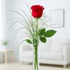 Red Rose with Baby’s Breath and Grasses – XXL Bloom view 1