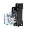 Sourcing Map AC 12V Coil 8-Pin 10A LY2J DIN-Rail Electromagnetic Power Relay with Socket, Black view 1