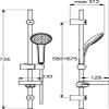 Ideal Standard B9418AA Idealrain Exposed Shower Set, Chrome view 2