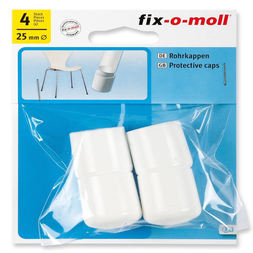 Suki Protective Caps for Chairs, White, 4-Pack