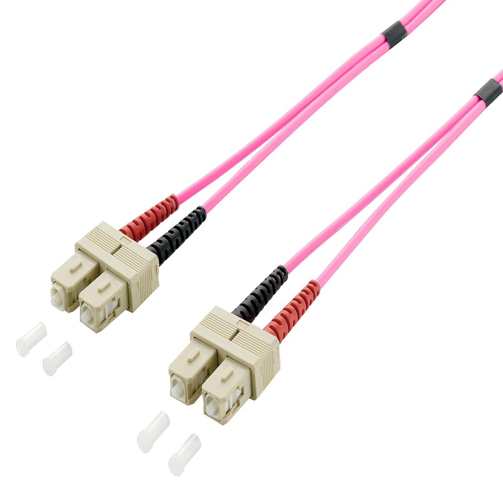 Equip SC-to-SC Fiber Optic Patch Cable, 3.00 m, Multimode Duplex OM4, Violet, Polybag