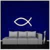 Samunshi Christian Fish Jesus Fish ICHTHYS Wall Decal, 100 x 40 cm, Hazelnut Brown view 2