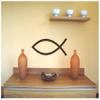 Samunshi Christian Fish Jesus Fish ICHTHYS Wall Decal, 100 x 40 cm, Hazelnut Brown view 3