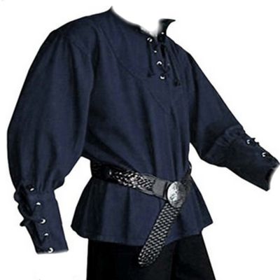Inter Moden Medieval Market Shirt – Men's Pirate Ringulf, M/Blue