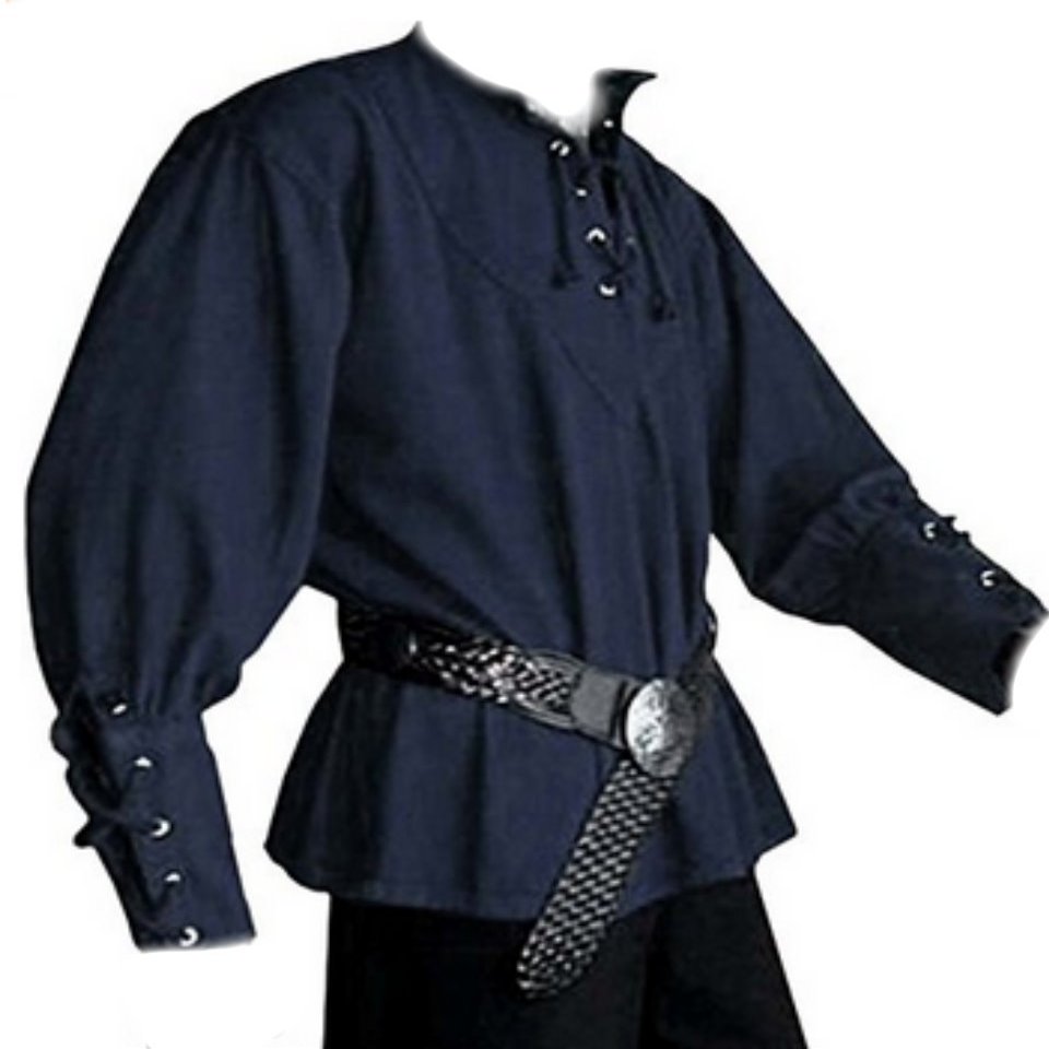 Inter Moden Medieval Market Shirt – Men's Pirate Ringulf, M/Blue