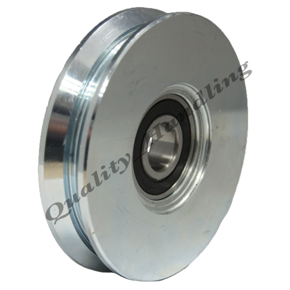 Sliding Gate Wheel, V-Groove, Brass, Article 360, Ø100 mm