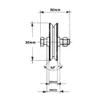 Sliding Gate Wheel, V-Groove, Brass, Article 360, Ø100 mm view 2