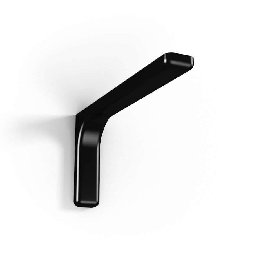 Steel Furniture Shelf Bracket with Plastic Cover, Screws and Wall Plugs Included