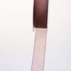 Organza Ribbon with Woven Edge, 25 mm x 50 m, Color 48 Brown - 53736-25-50-48 view 1