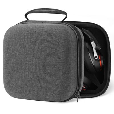 Geekria Shield Headphone Case Compatible with Sennheiser GSP 600, HD 800 S, HD 660 S2, Hard-Shell Travel Case with Cable Storage, Dark Gray