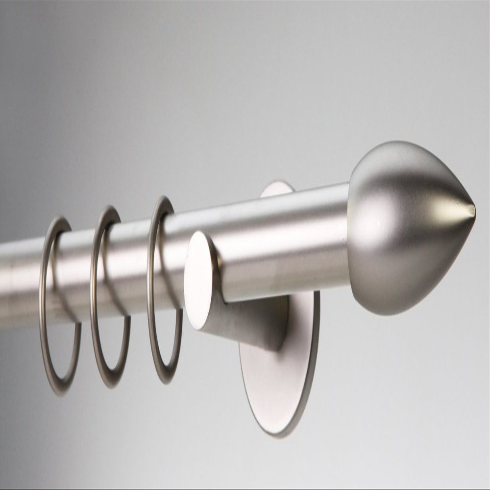 DcoProfi Curtain Rod, Matte Silver, 16 mm, 180 cm, Single Rod, “Cartridge” Set