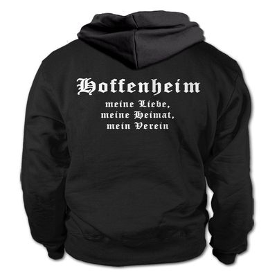 shirtloge Hoffenheim - My Love, My Home, My Club - Fan Hoodie - Black (White) - Size L