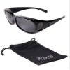 Rapid Eyewear Unisex Black Polarized Medium Fit-Over Sunglasses view 2