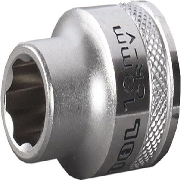 Kraftool 1/2 in. Drive 6-Point Socket, 12 mm, 38 mm Long