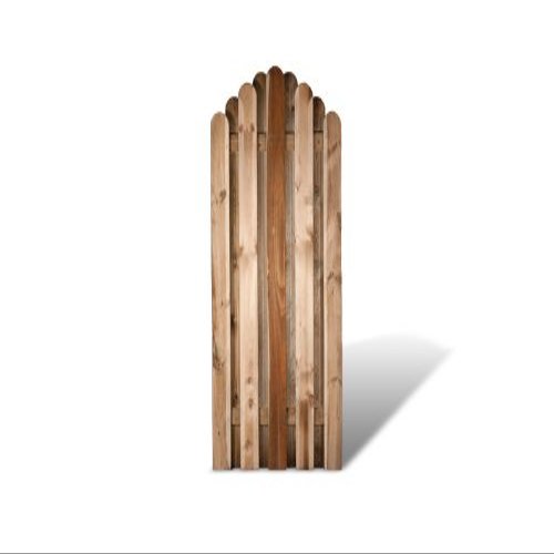 Robust Privacy Fence Panels, 100 x 180 to 160 cm, Arched, Pressure-Treated Pine/Spruce, “Frankfurt”