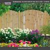 Robust Privacy Fence Panels, 100 x 180 to 160 cm, Arched, Pressure-Treated Pine/Spruce, “Frankfurt” view 2