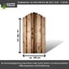 Robust Privacy Fence Panels, 100 x 180 to 160 cm, Arched, Pressure-Treated Pine/Spruce, “Frankfurt” view 3