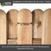 Robust Privacy Fence Panels, 100 x 180 to 160 cm, Arched, Pressure-Treated Pine/Spruce, “Frankfurt” view 4