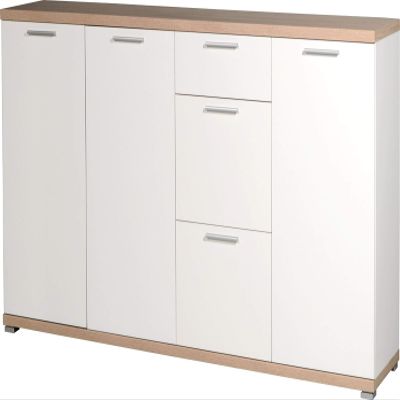 Germania 3202-178 GW-Top Sideboard, White/Sonoma Oak Effect, 192 x 88 x 40 cm