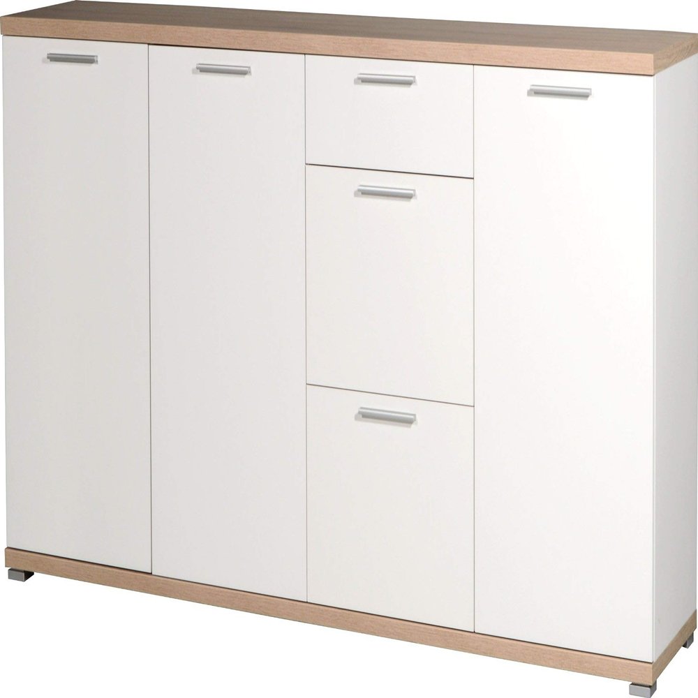 Germania 3202-178 GW-Top Sideboard, White/Sonoma Oak Effect, 192 x 88 x 40 cm