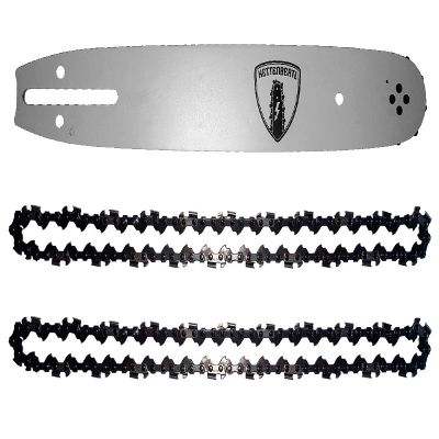 2 x Saw Chain + 1 x Kettenbertl Guide Bar for TOOM EKS 1840 Chainsaw, 40 cm Cutting Length, 3/8 in, 1.3 mm